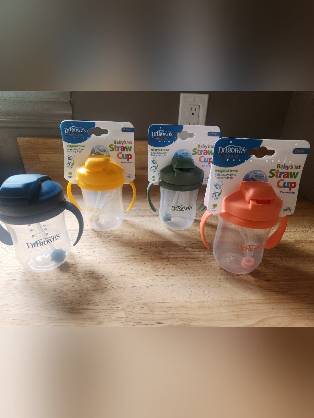 Dr. Brown's Baby's 1st Straw Cup - Orange, Yellow, Green, Blue
